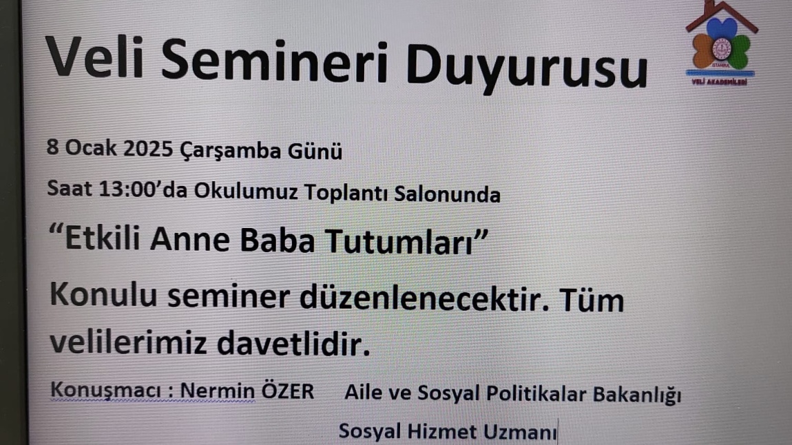 ETKİLİ ANNE BABA TUTUMLARI SEMİNERİ